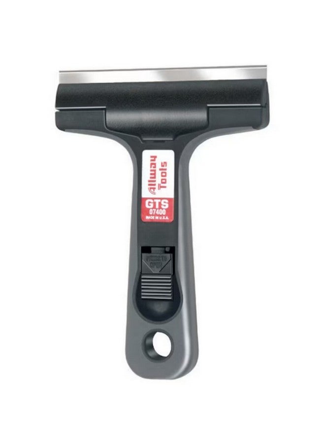 Allway Soft Grip Handle Glass and Tile Scraper Black 4 Inch GTS - Image 1
